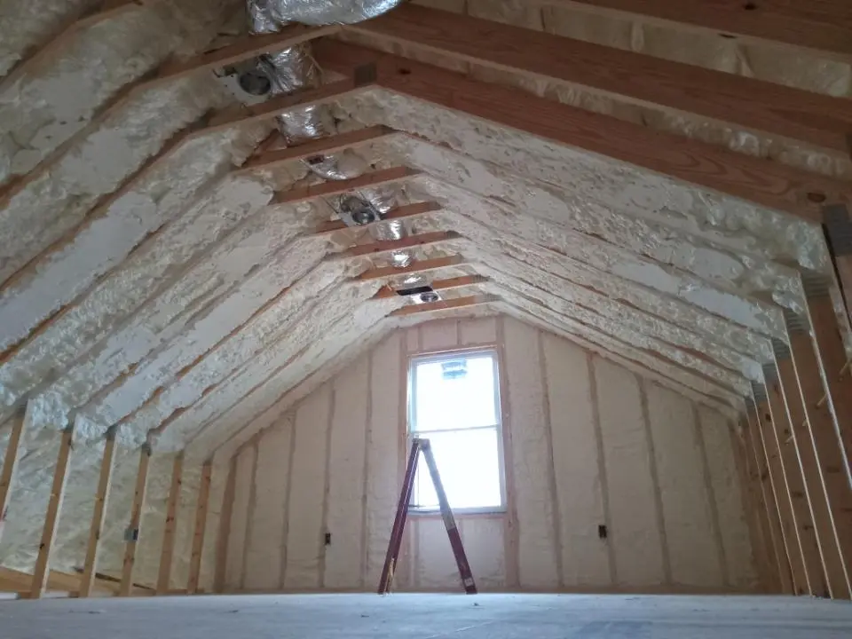 Spray foam roofing application for Crawl Space Insulation project in Oxford